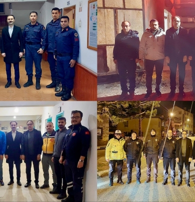 Belediye Başkanımız Mehmet Özata, Yılbaşı Gecesi Görevde Olan Güvenlik Güçlerini ve Sağlık Çalışanlarını Ziyaret Etti