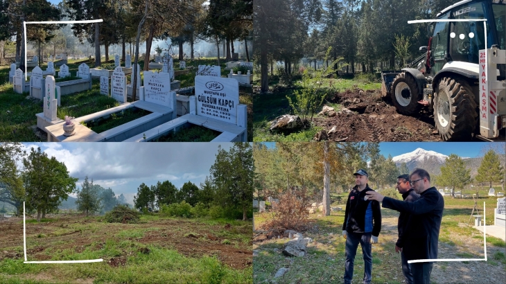 İlçemizdeki Mezarlıklarda Bakım ve Onarım Çalışmaları Tamamlandı